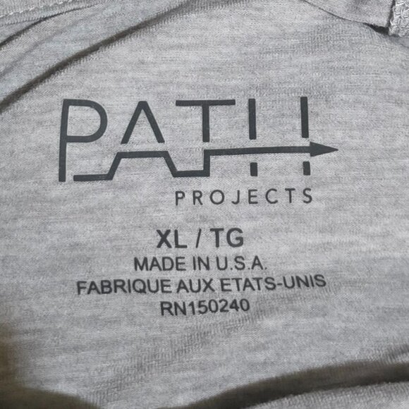 Path Projects Made in USA Pyrenees T19 Performance Hoodie - Heather Gray - sz XL - Picture 6 of 6